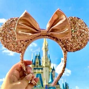 Disney Rose Gold Minnie Mouse Ears Headband